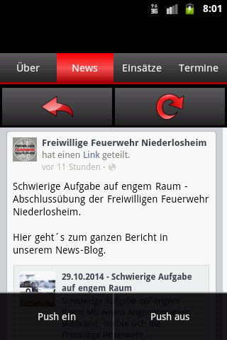 FFW-Niederlosheim von Pineapple Developer, Inhaber Johannes Schuh - Screenshot der Android App