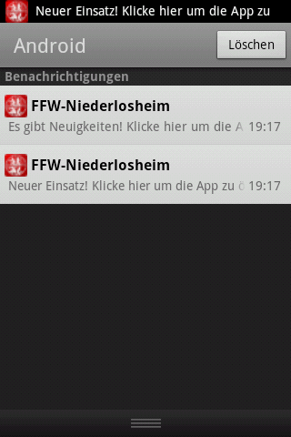 FFW-Niederlosheim von Pineapple Developer, Inhaber Johannes Schuh - Screenshot der Android App