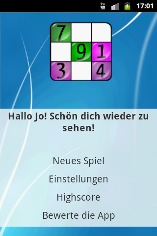 Sudoku by Pineapple Developer, owner Johannes Schuh - Screenshot of the Android App